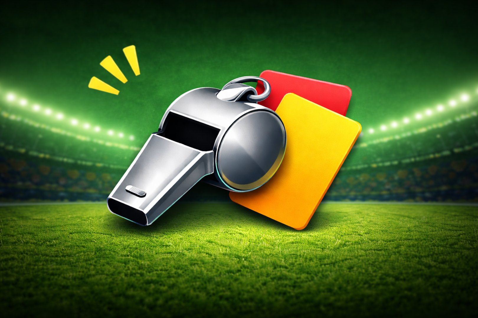 Whistle, Red and Yellow Cards